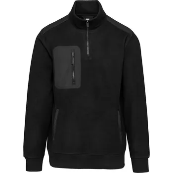Dámská mikina Pracovní fleecová mikina s 1/4 zipem WK 905 black XL
