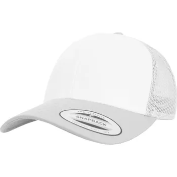 Kšiltovka 6 panelová Trucker kšiltovka 6606CF silver-white-silver onesize