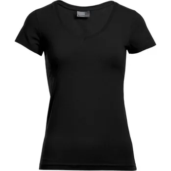 Dámské tričko Dámské tričko Slim Fit s výstřihem do V 3086 black M