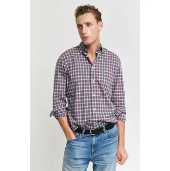 Pánská košile KOŠILE GANT REG CLASSIC POPLIN TARTAN SHIRT WHITE