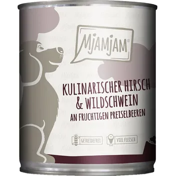 Krmivo pro psa MjAMjAM delikátní jelení maso a zvěřina na brusinkách 6 × 800 g