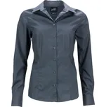 Popelínová business halenka s dlouhým rukávem JN 641 carbon XXL