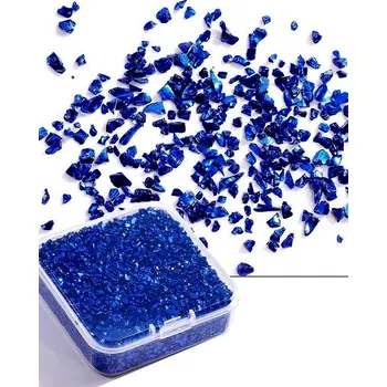 Dekorační drť do pryskyřice v krabičce Barva: Tmavě modrá