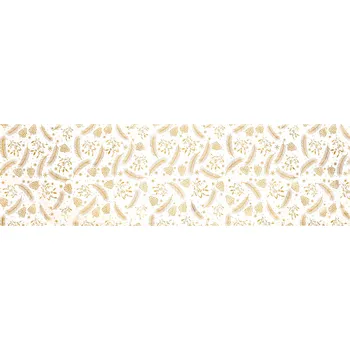 Vánoční dekorace Běhoun - zlatý vánoční vzor, 100% polyester, 40 x 150 cm