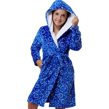 Dámský župan Modrý dívčí huňatý župan Budíček 1Z0935 modrá 170-176-15-16-let