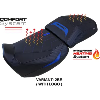 Moto sedlo TPZ Italia Vyhřívaný potah sedla Harley Davidson Pan America (21-24) Heating Comfort potah sedla: s logem 2BE (blue)