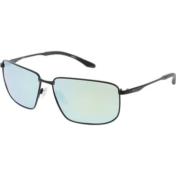 Sluneční brýle HIS 54105 černá lesk, čočka zlatá zrcadlo polarizovaná 3