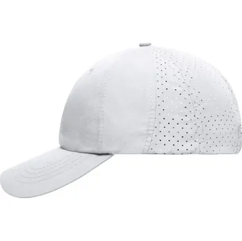 Pokrývka hlavy 8 panelová kšiltovka s laserem řezanou zadní částí MB 6538 white onesize