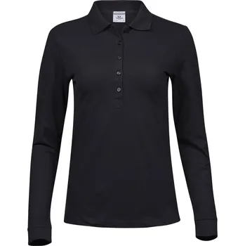 Dámské tričko Dámské luxusní elastické piqué polo s dl. rukávem TJ 146 black 3XL