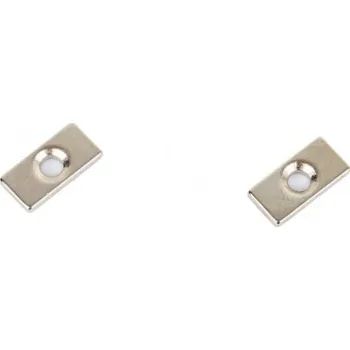 Spojovací materiál magnet neodymový s otvorem pro šroub 20x10x3mm destička, 2ks. Geko Geko 78786