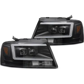 Přední světlomet TUNING-TEC Přední světla Ford F150 MK11 04-08 černé TUBE LIGHT LED