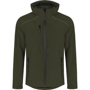 Pánská zimní softshellová bunda 7860 khaki L