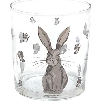 Sklenice Sklenička na vodu se zajíčkem Rustic Easter Bunny – 250 ml