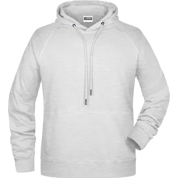 Pánská mikina Pánská raglánová mikina s kapucí JN 8024 ash 4XL