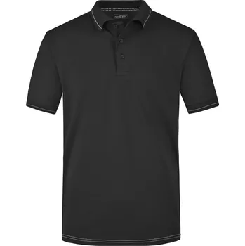 Pánské tričko Pánské žerzejové elastické polo JN 569 black-white 3XL