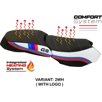 Moto sedlo TPZ Italia Vyhřívaný potah sedla BMW R 1200 GS Adventure (13-18) Heating Comfort potah sedla: s logem 2WH (white)