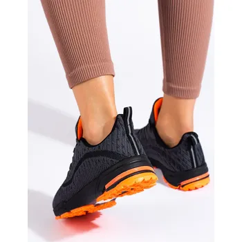 Dámské tenisky TMAVĚ ŠEDÉ TEXTILNÍ SNEAKERSY VB16851G/OR Velikost: 37