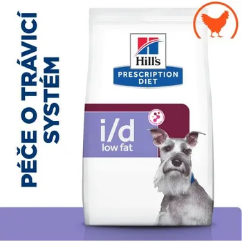 Krmivo pro psa Hill's PD Dog I/D Gastrointestinal Low Fat Chicken 12kg