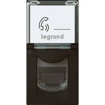 Rozvaděč LEGRAND Zásuvka MOSAIC 1XRJ45 FTP C6 1M čer.mat 079162L
