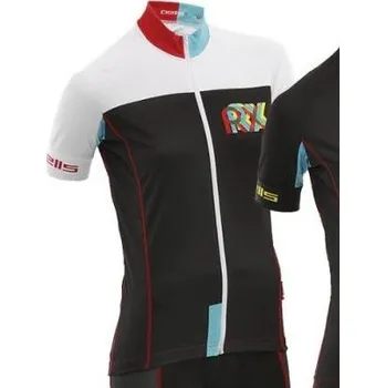 cyklistický dres Dres PELLS RX Black/White - M