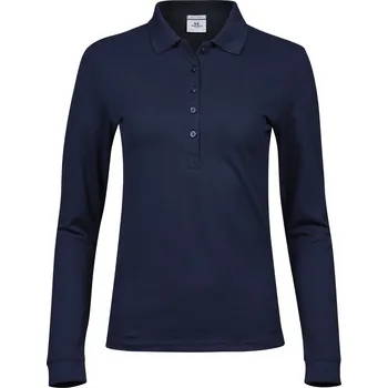 Dámské tričko Dámské luxusní elastické piqué polo s dl. rukávem TJ 146 navy XXL