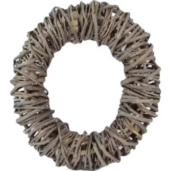 Věnec Proplétaný korpus na věnec, proutěný, průměr 40 cm, hnědý