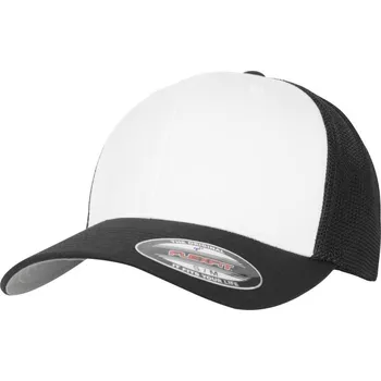 Kšiltovka 6 panelová Trucker kšiltovka "Mesh" 6511 black-white-black S/M