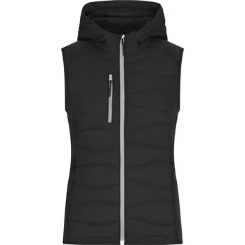 Dámská strečová fleecová vesta JN 1327 black-black XXL