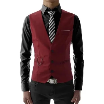 Pánská formální vesta Barva: Červená, Velikost: 5XL