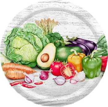 Víčko na zavařovací sklenici TECNOCAP Víčko ¤66mm Twist 10ks dekor ZELENINA, mix dekorů