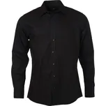 Mikro keprová košile s dlouhým rukávem JN 682 black M