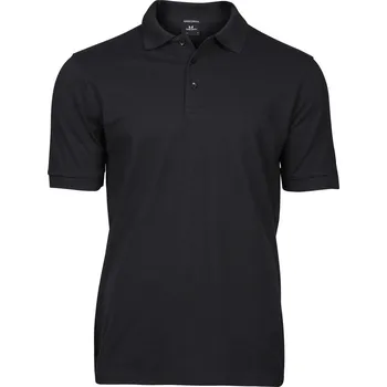 Pánská košile Pánské luxusní elastické piqué polo z těžké bavlny TJ 1405 black M