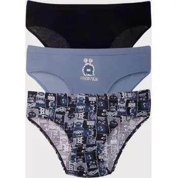 Chlapecké spodní prádlo Chlapecké slipy set 3 kusů - strašidla, monstra TRE017 modrá 110-116-5-6-let