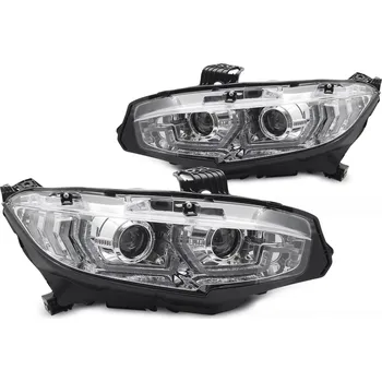 Přední světlomet TUNING-TEC Přední světla Honda Civic X 16-21 chrom DRL SEQ