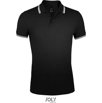 Pánská móda Pánské piqué polo Pasadena Men black-white L