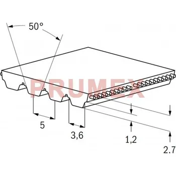 Řemen ozubený AT5 975 6 Gates Synchro Power
