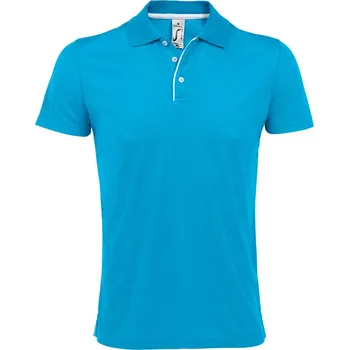 Pánské tričko Pánské piqué sportovní polo Performer Men aqua M