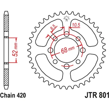 Řetězová sada pro motocykl JT rozeta 801 31 SUZUKI PV 50 81-00, FR 70 75-87, FR 80, FM 50 80-98, RV 50 15-16, DRZ 110 03-05, KAWASAKI s 125 17-20, KLX 110 03-20, (80131JT) (řetěz 420) (JT rozeta 801 31 SUZUKI PV 50 81-00, FR 70 75-87, FR 80, FM 50 80-98, RV 50 15-16, DRZ 110 03-05,