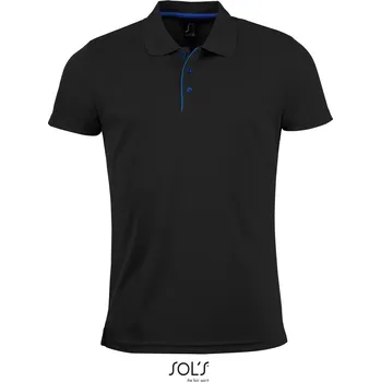 Pánská móda Pánské piqué sportovní polo Performer Men black M