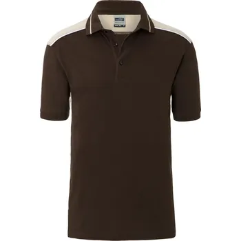 Pánské tričko Pánské pracovní piqué polo - Color JN 858 brown-stone S