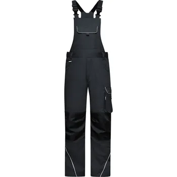 montérky Pracovní kalhoty s laclem - Solid JN 879 (25-28) carbon (27)