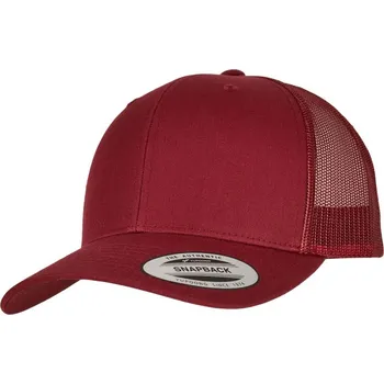 Kšiltovka 6 panelová vintage kšiltovka "Trucker" 6606/6606T cranberry onesize