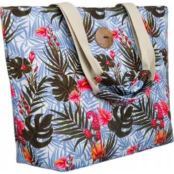 Kabelka Velká dámská shopper kabelka taška na jaro-léto Barva: vícebarevná || světle modrá