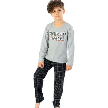 Chlapecké oblečení Pyžamo pro kluky 1F0733 šedá 134-140-9-10-let