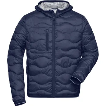 Pánská prošívaná bunda JN 1156 navy-silver S
