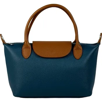 Kabelka kůže 1246 Itálie barva: zelená-petrolejová