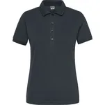 Dámské pracovní elast. polo z bio bavlny - Solid JN 1805 carbon L