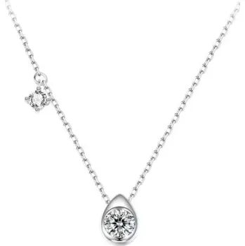 Náhrdelník For Silver Jemný náhrdelník s kapkovitým přívěskem Moissanitu 0,5ct - Stříbro 925