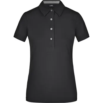 Dámské tričko Dámské piqué polo "Plain" JN 969 black-black-white XXL