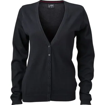 Dámský svetr Dámský cardigan s výstřihem do V JN 660 black XS